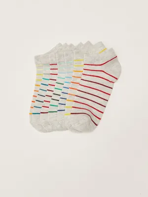 Striped Boy's Booties Socks 7-pack