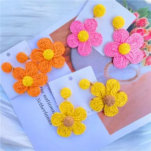 Sweet Floral Woven Dangles