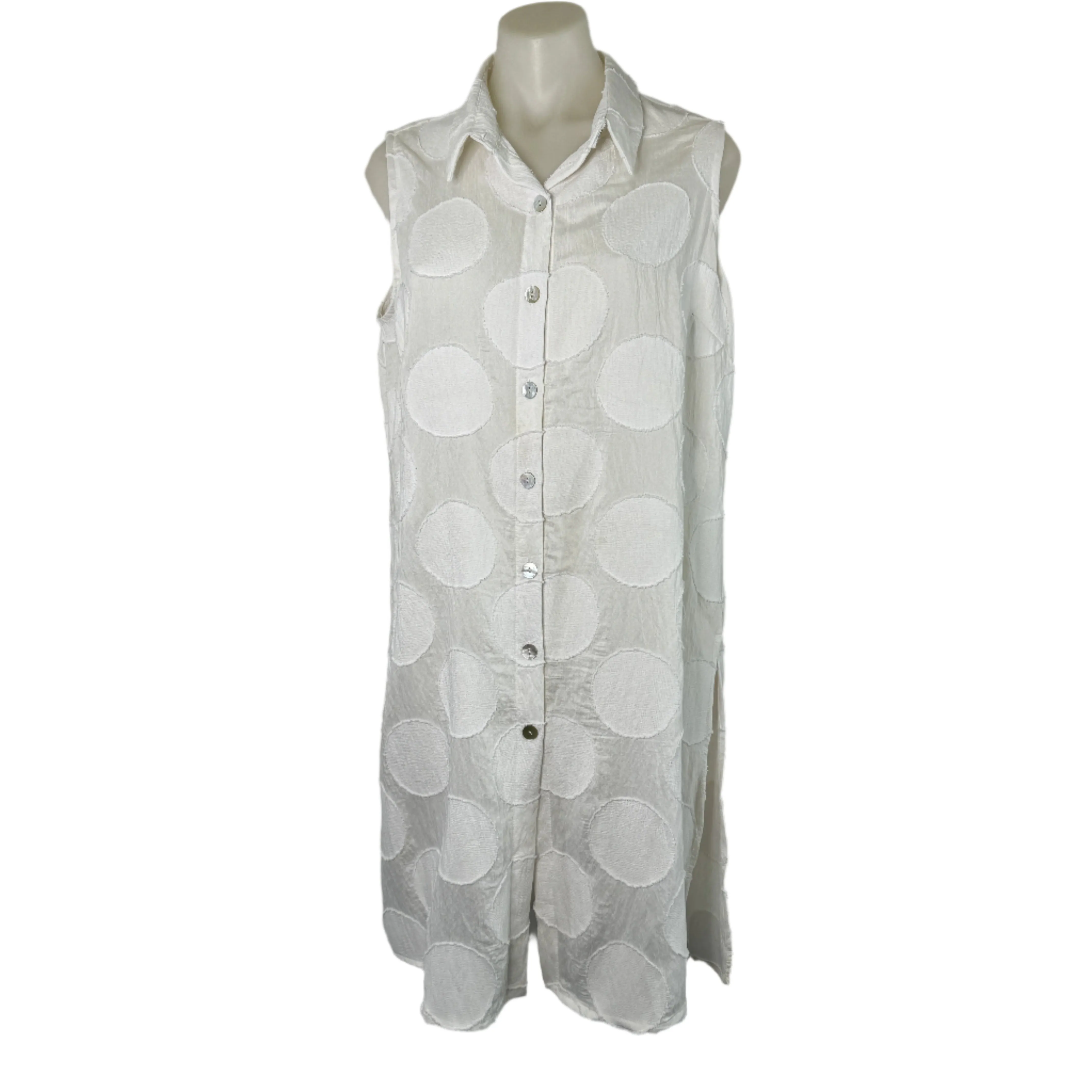 Taking Shape Sleeveless White Tank Dress - 14