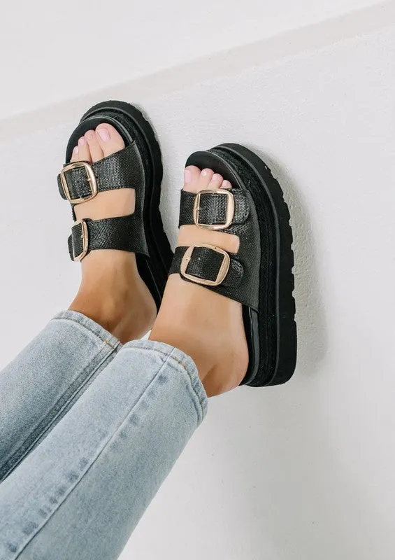 THE MONIQUE BUCKLED FASHION WEDGES