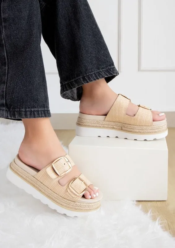 THE MONIQUE BUCKLED FASHION WEDGES