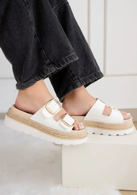 THE MONIQUE BUCKLED FASHION WEDGES