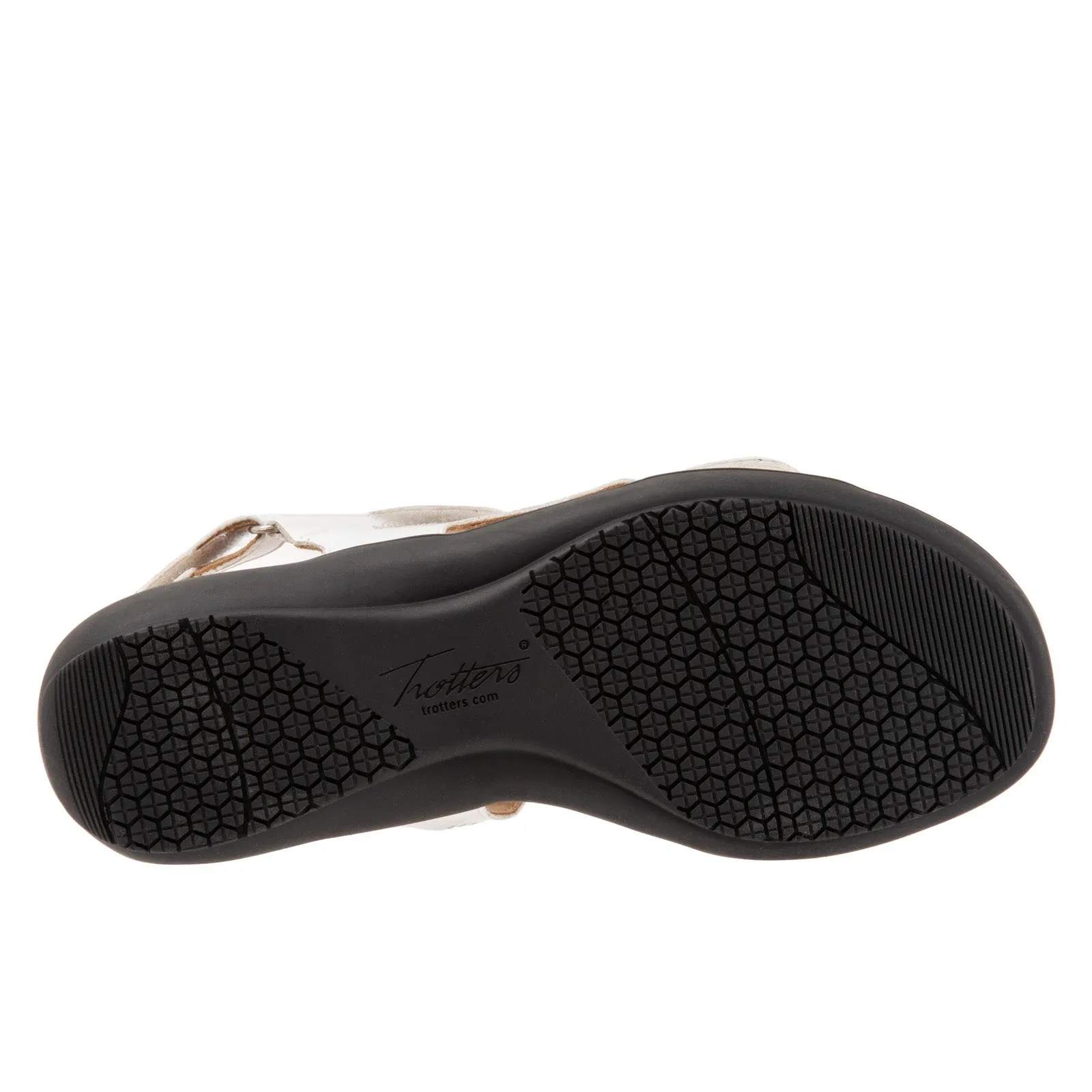 Trotters Romi Woven T2232-100 Womens White Wide Slingback Sandals Shoes