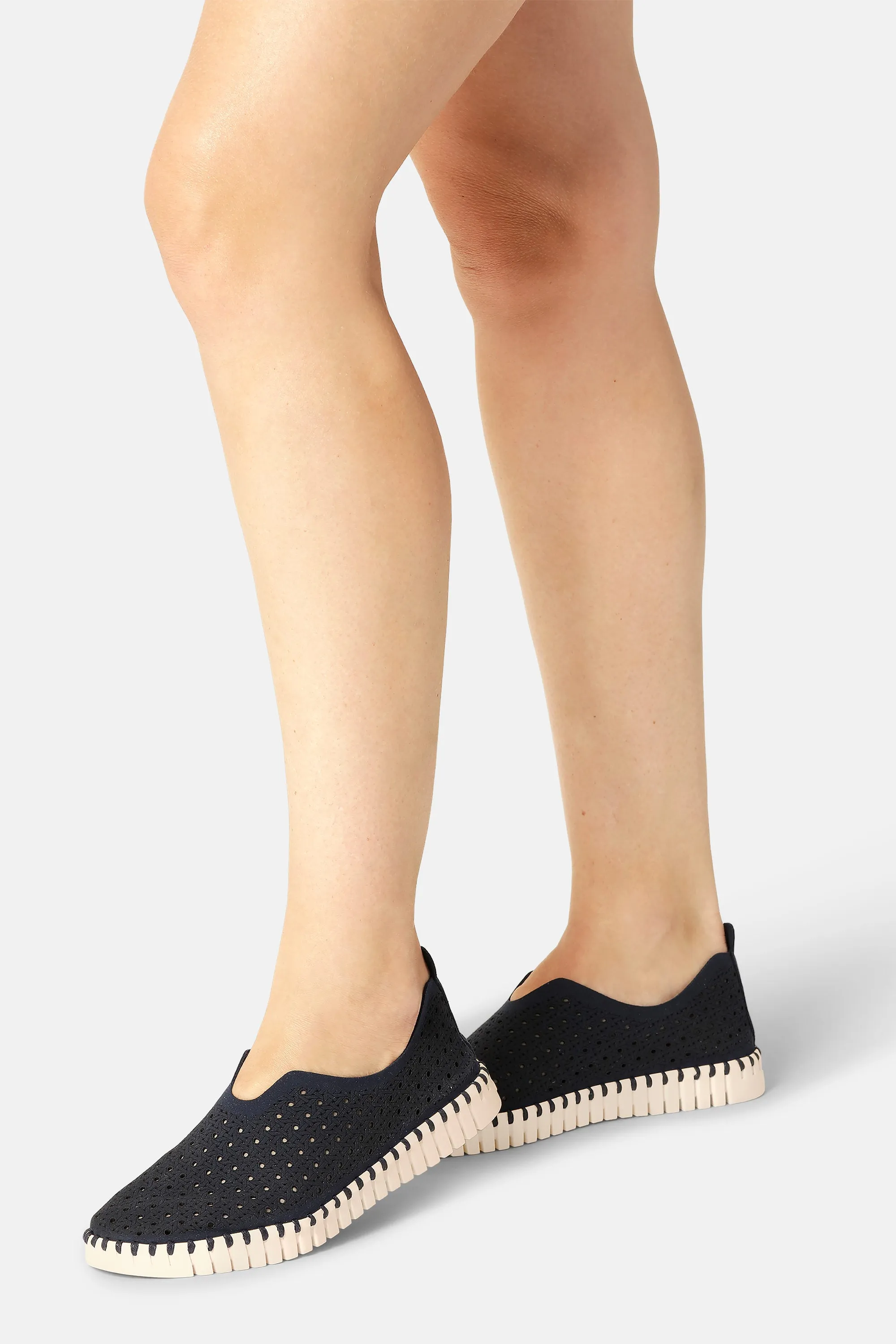 Tulip Slipper - Dark Indigo Pearled Ivory