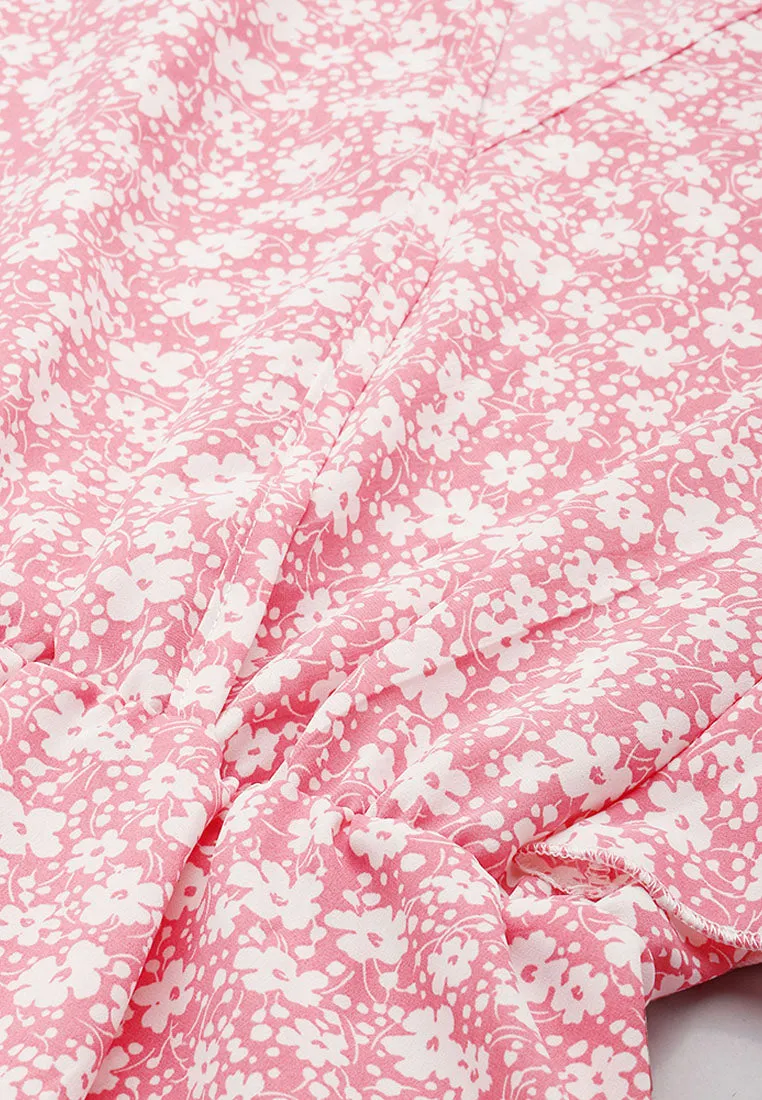 V-Neck Floral Midi Dress By RUW