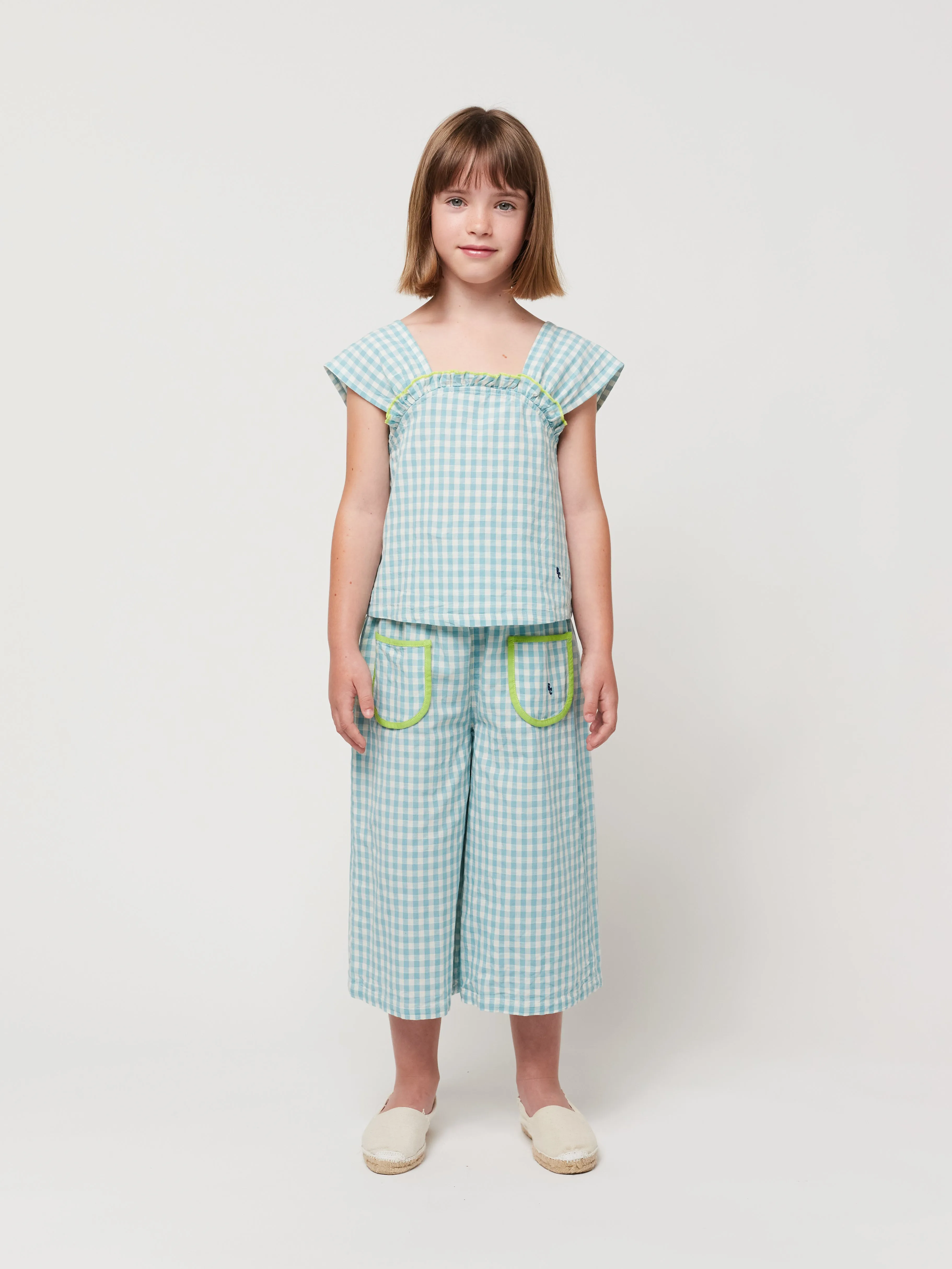 Vichy Woven Culotte Pants