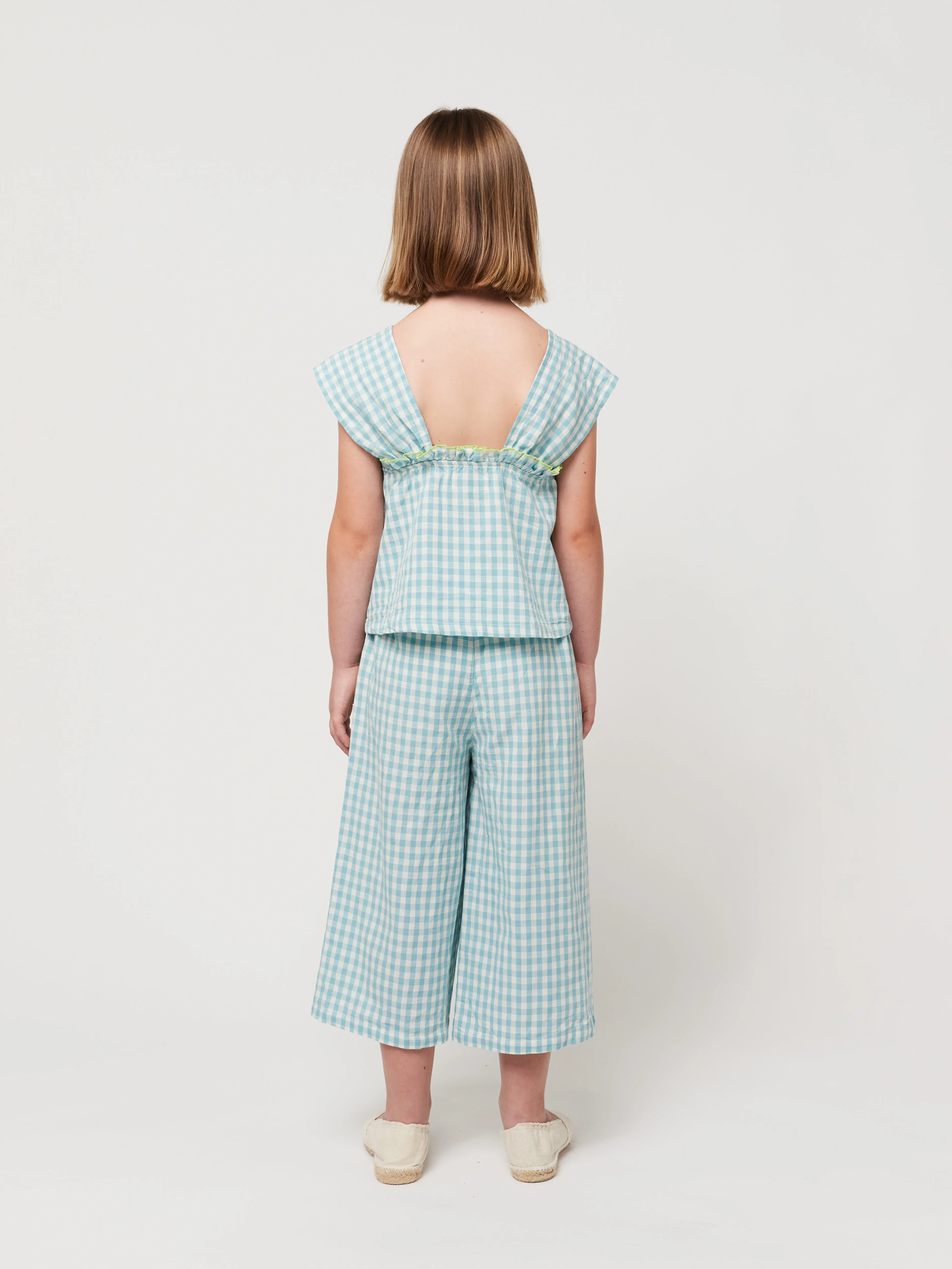 Vichy Woven Culotte Pants