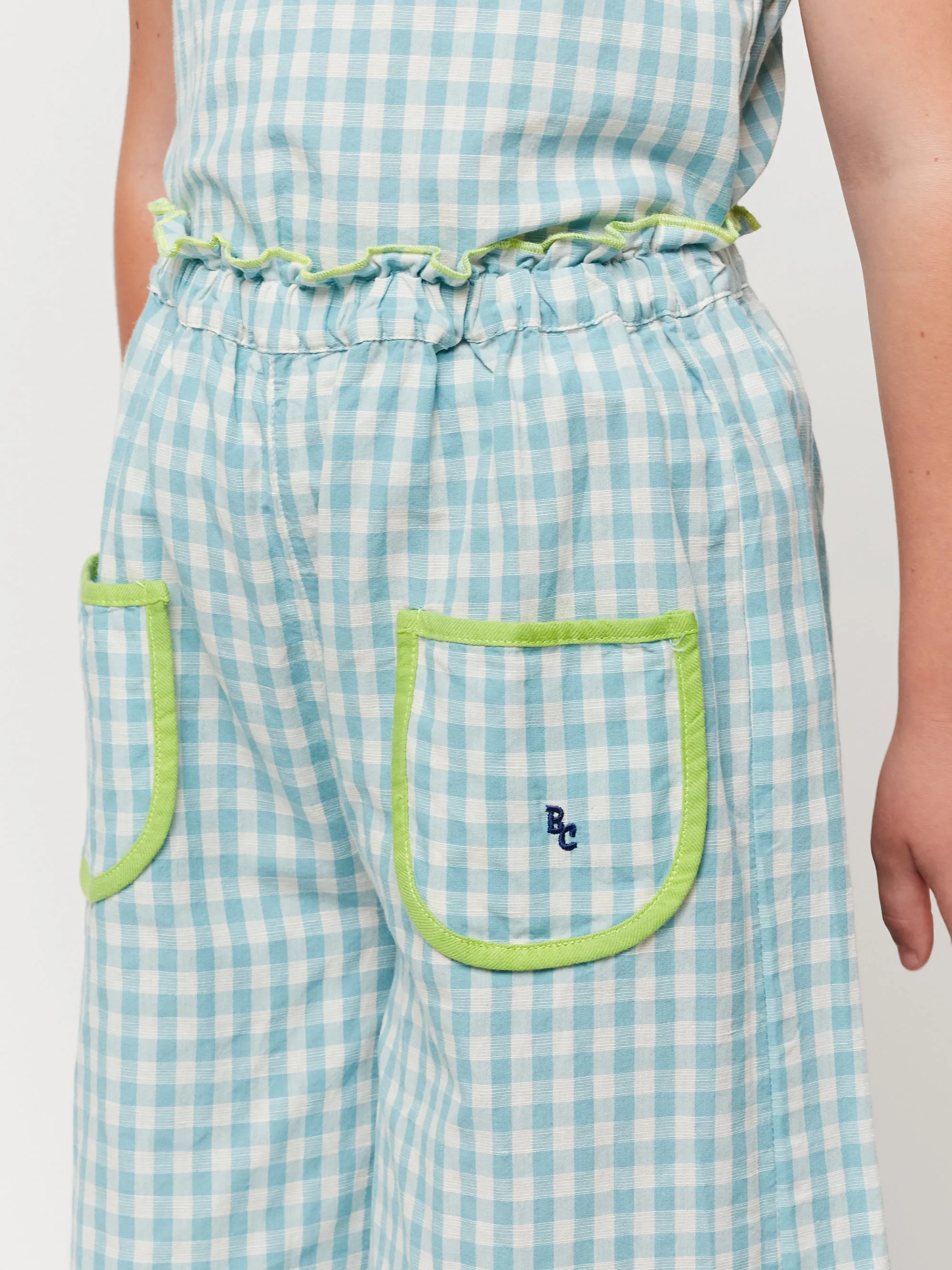 Vichy Woven Culotte Pants
