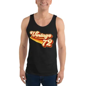 Vintage 1972 Warm Retro Lines Unisex  Tank Top