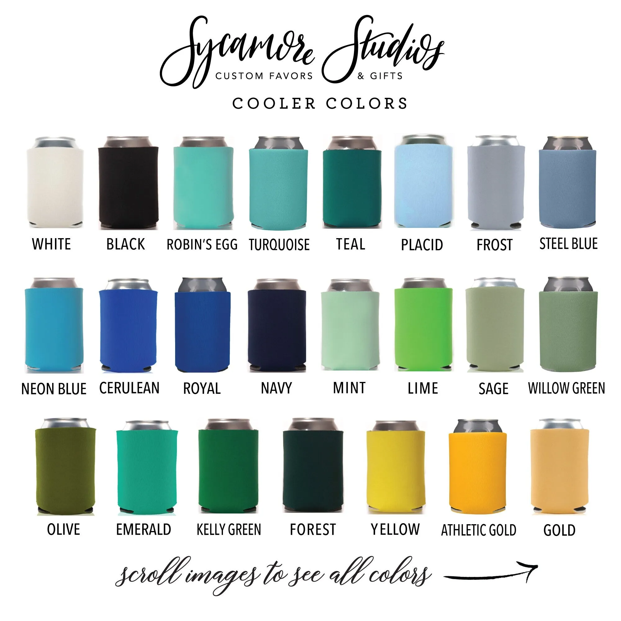 Wedding Can Cooler #189R - Custom Venue Illustration