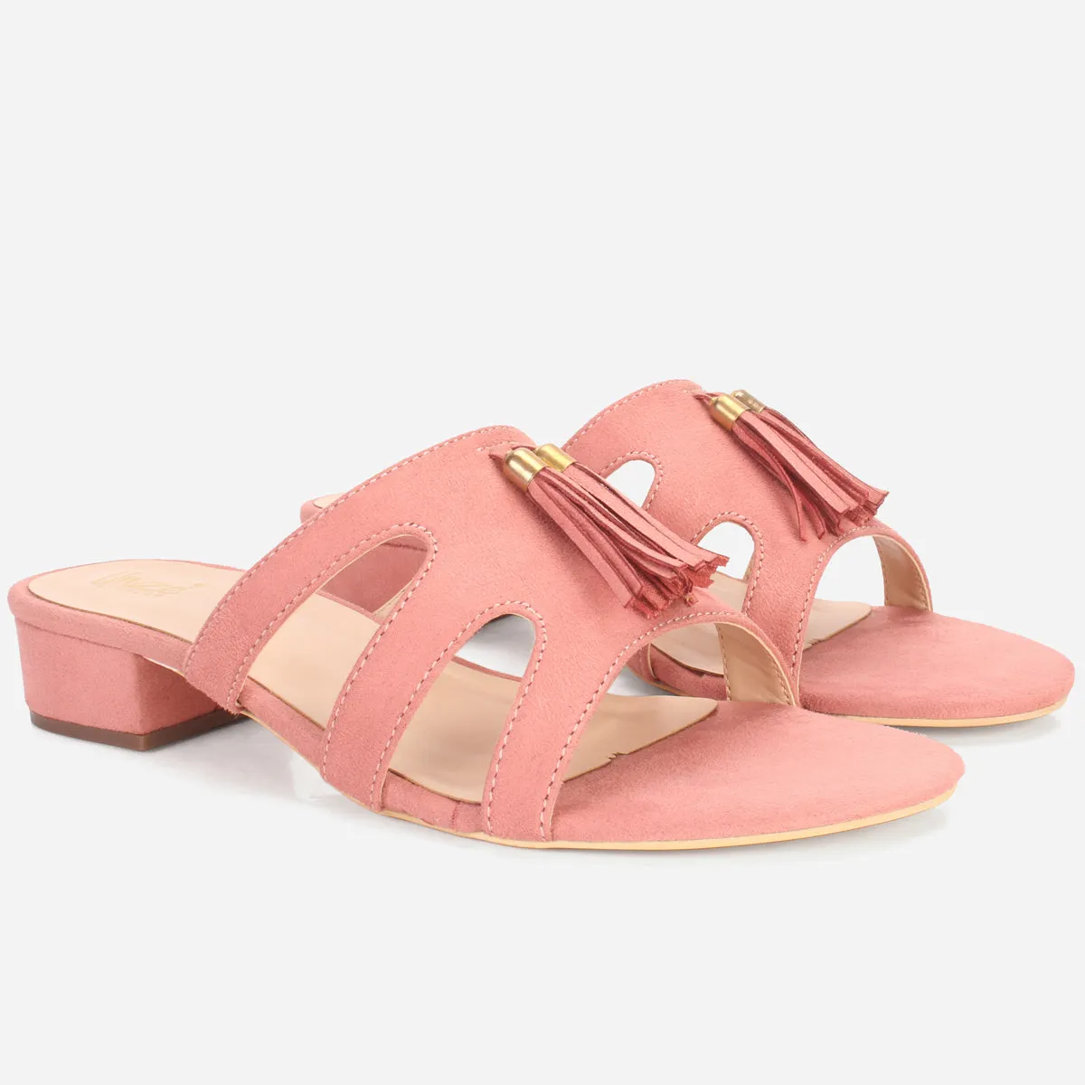 Women "CRUISE" Summer Decorated Block Heel Slippers
