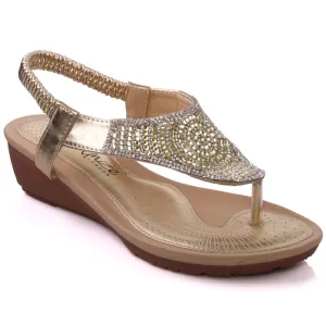 Womens ‘Bonlivia’ Embellished Wedge Sandals