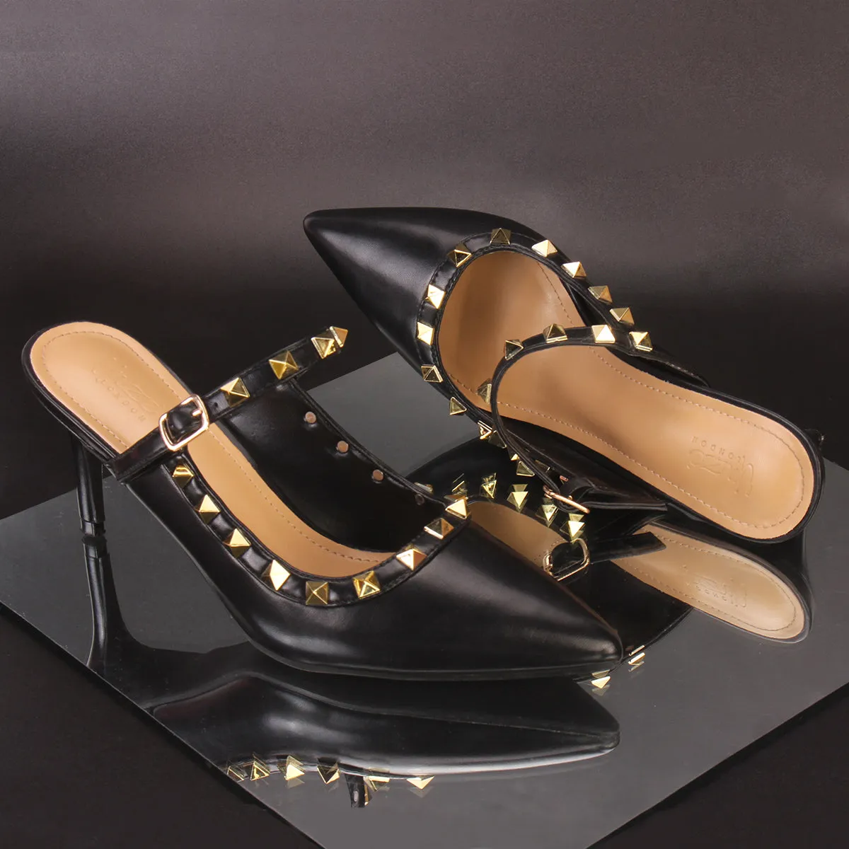 Women's "LIZA" Studs Accented Sandals