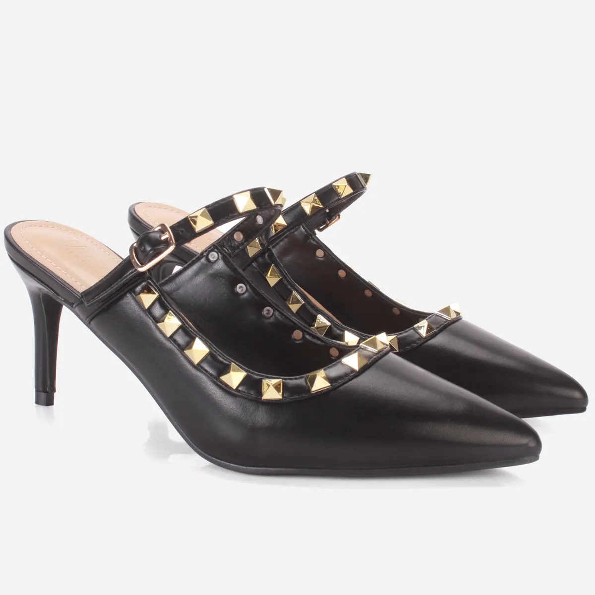 Women's "LIZA" Studs Accented Sandals