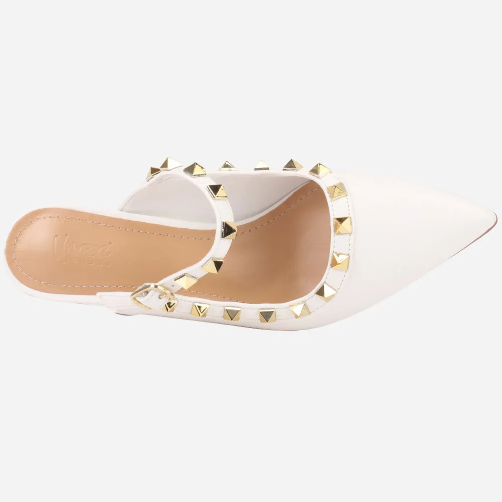 Women's "LIZA" Studs Accented Sandals
