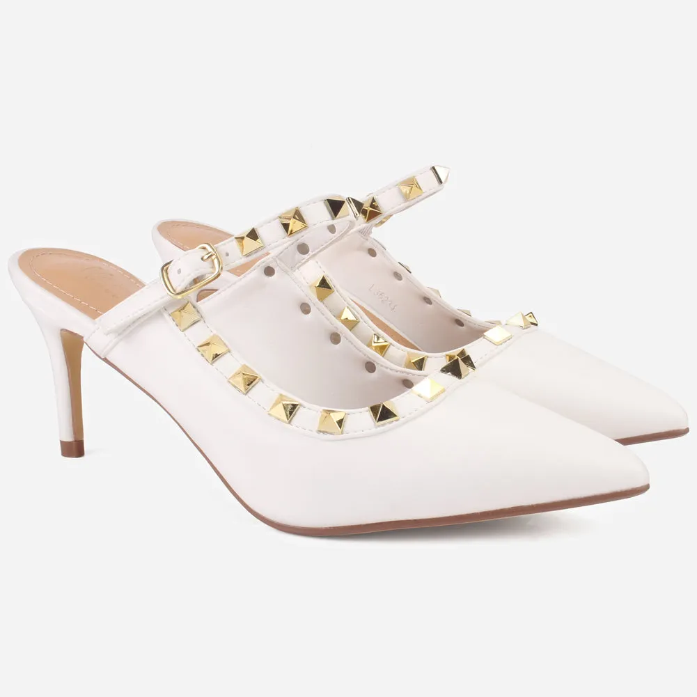 Women's "LIZA" Studs Accented Sandals