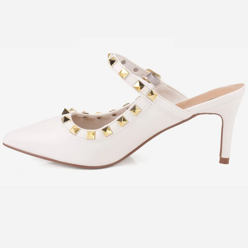 Women's "LIZA" Studs Accented Sandals
