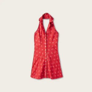 Women's Sleeveless Collared Mini Dress