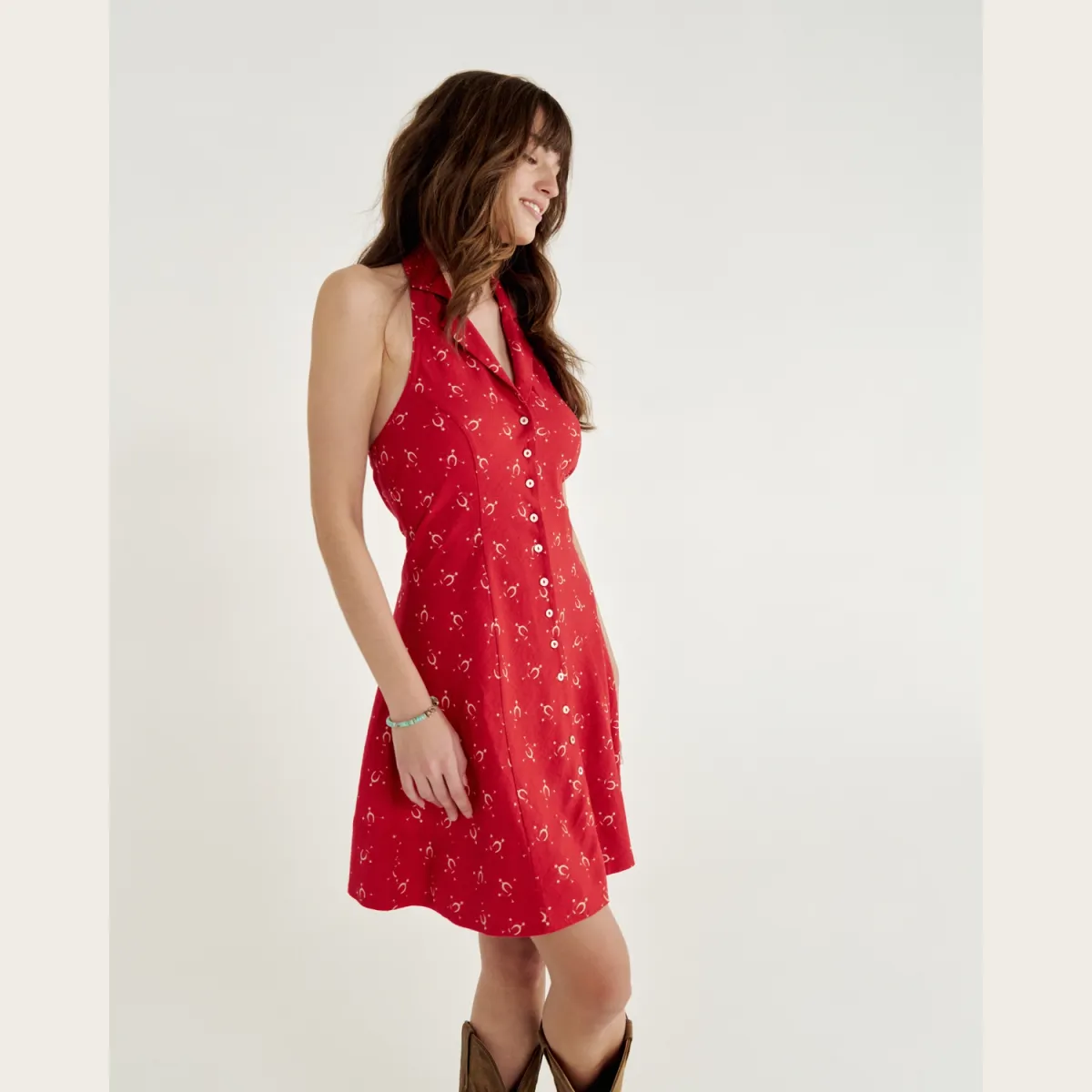 Women's Sleeveless Collared Mini Dress