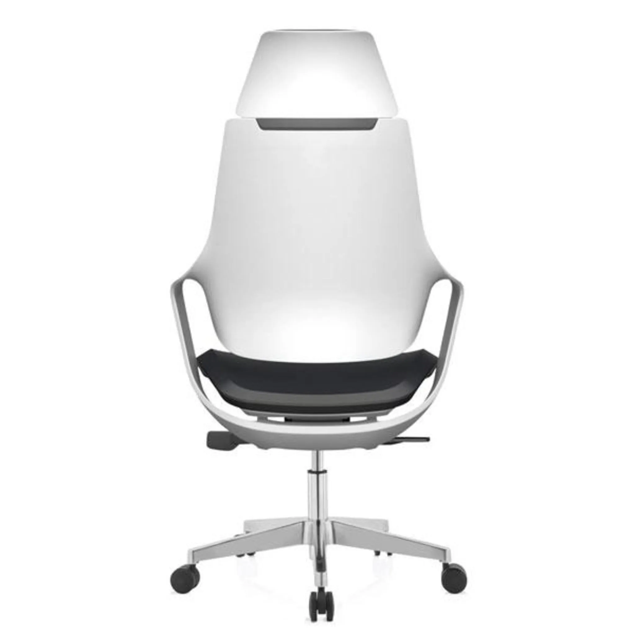 WorkStore Tokyo Executive Chair, Nylon High Backrest, Composite Leather, Black