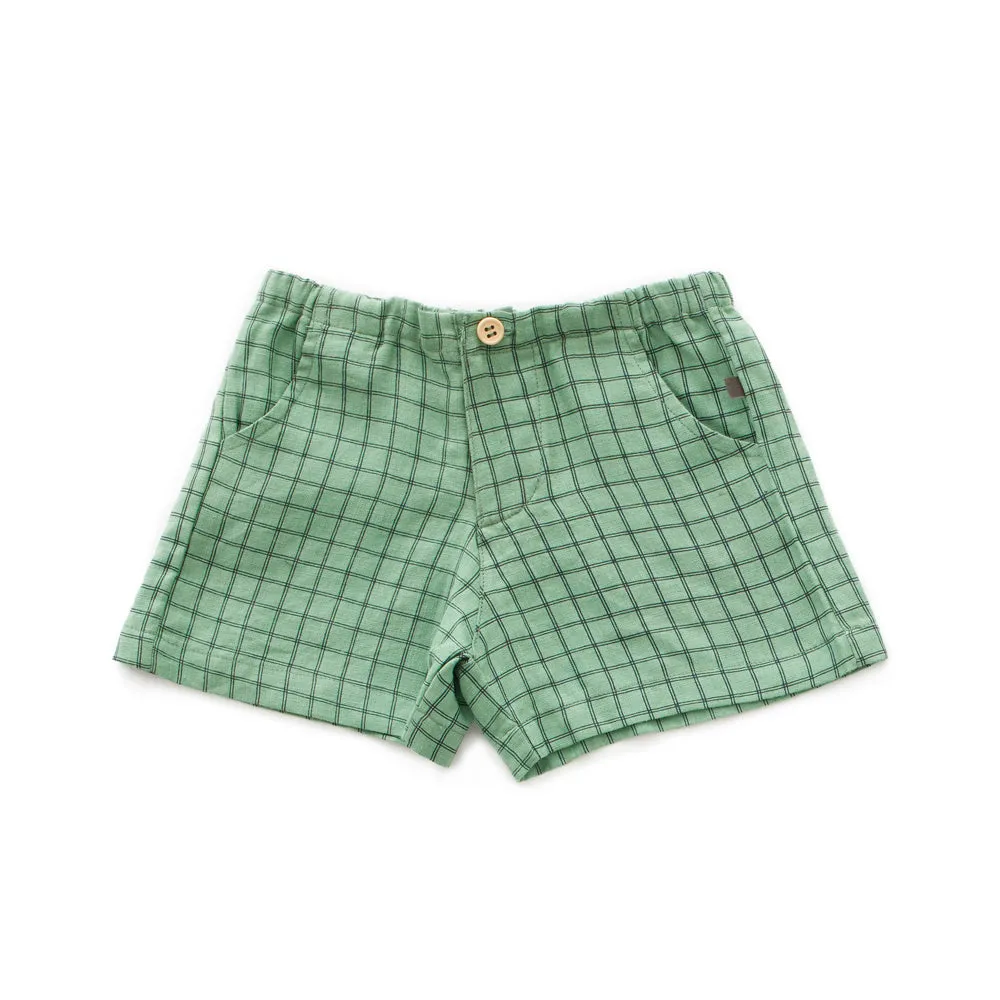 Woven Shorts, Green Chx
