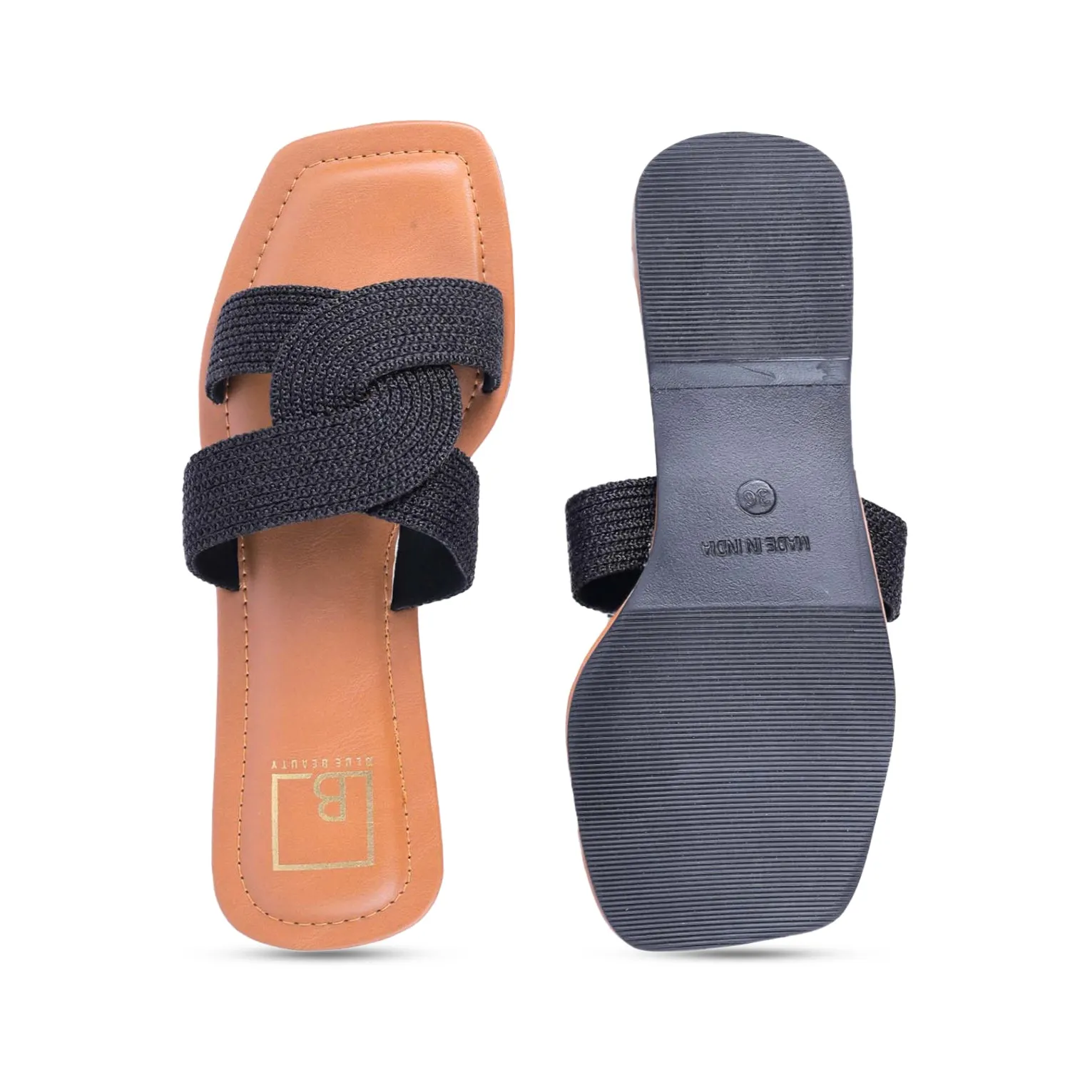 Woven Strap Slip-On Flat