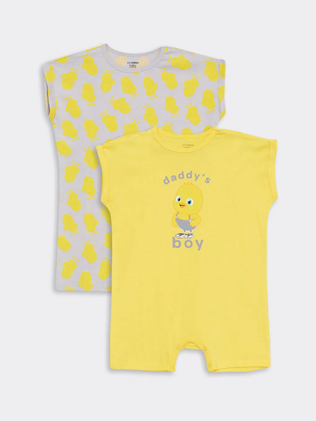 X LC Waikiki Crew Neck Baby Boy Jumpsuit 2-pack