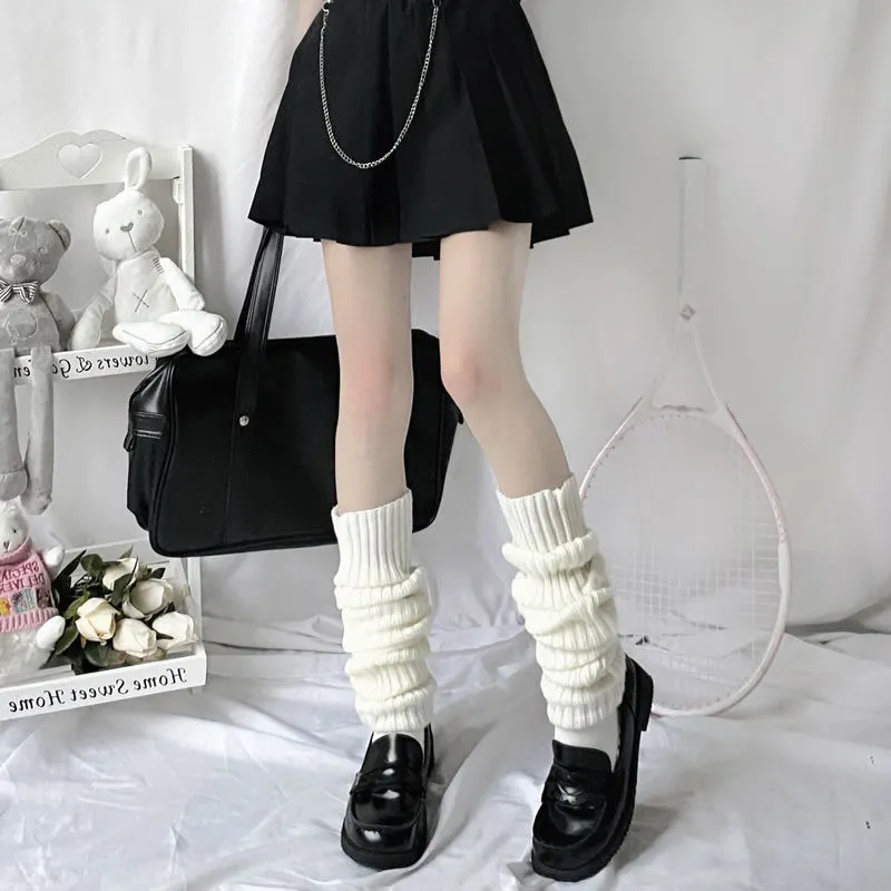 Yoga Socks Factory Direct Sales Fluorescent Bright Color Wool Leg Warmers Knitted Booties Pile Style Foot Sock Foot Warmer