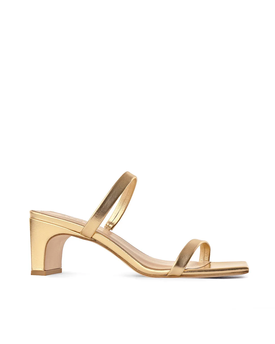 Yuki Gold Metallic Leather Sandals
