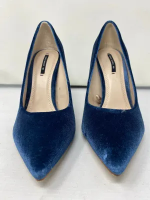 ZARA Basic Blue Velvet Pump